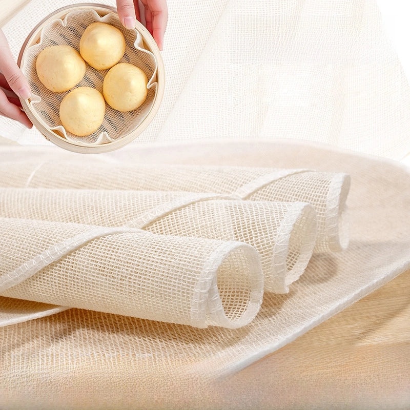 Cotton Round Steamer Cloth Non-stick Breathable Pan Liner Reusable Cooking Mesh|Kitchen Accessories