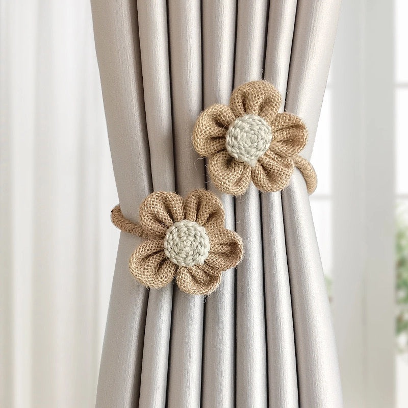 Modern Simple Hemp Rope Curtain Tiebacks with Magnetic Buckle | Home Decor Accessories
