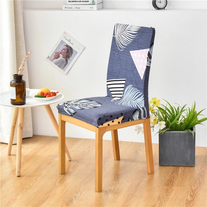 Minimalist Geometric Polyester Chair Cover for Casual Elegant Decor | Home Decor & Furniture Accessories