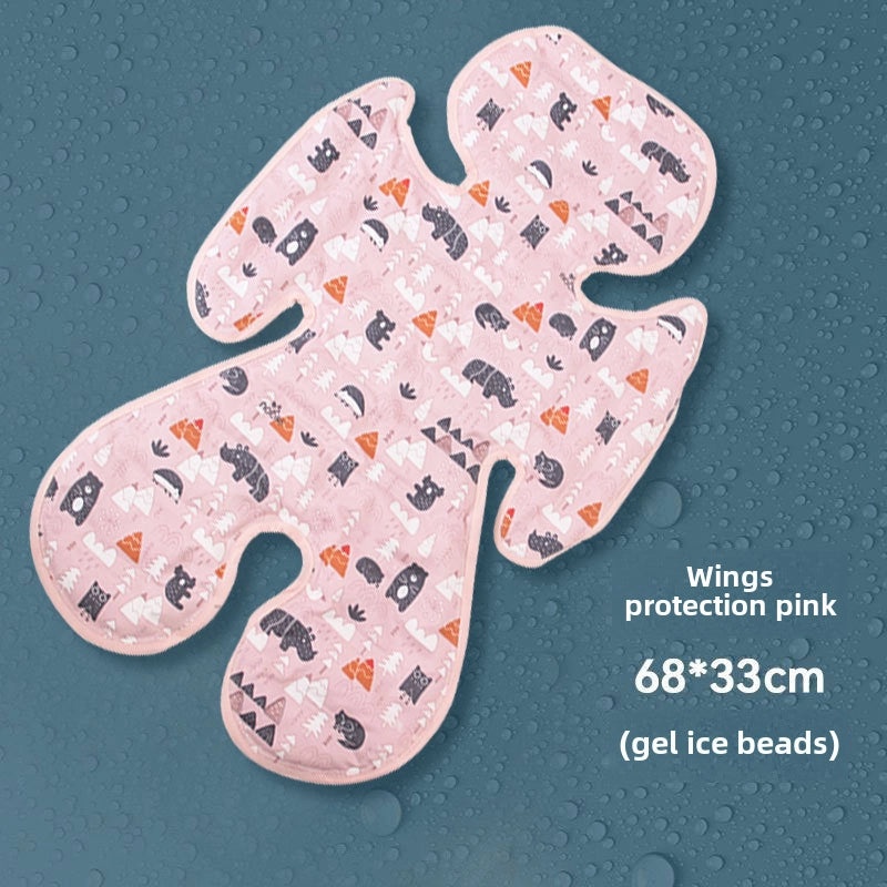 Universal Baby Stroller Car Seat Gel Cooling Mat Ramie Ice Pad Safety Cushion for Dining Chair Baby Mat|Baby Travel Accessories