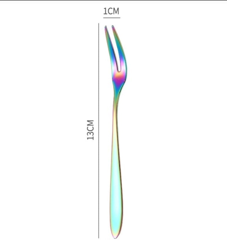 Stainless Steel Fruit Fork in Solid Color for Casual Dining|Kitchen & Dining Utensils