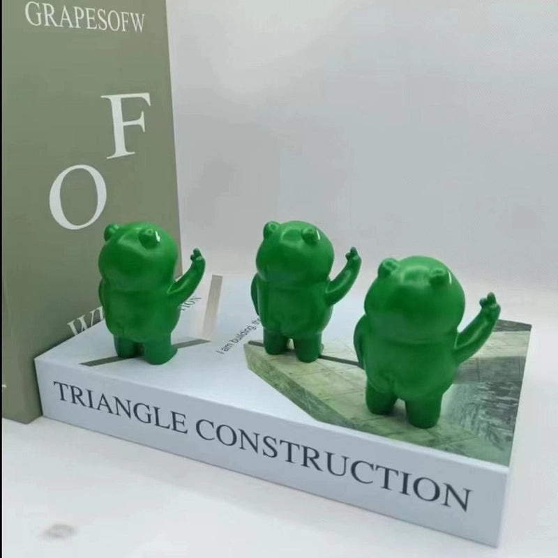 Cute Cartoon Frog Resin Figurines for Home Decor|Home Decor & Accessories