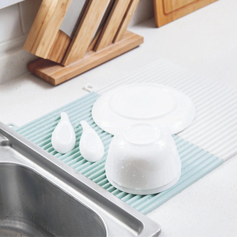 Japanese-style Insulated Kitchen Table Mat Non-slip Square Sink Drain Mat for Restaurant Bowl Coasters|Kitchen Accessories