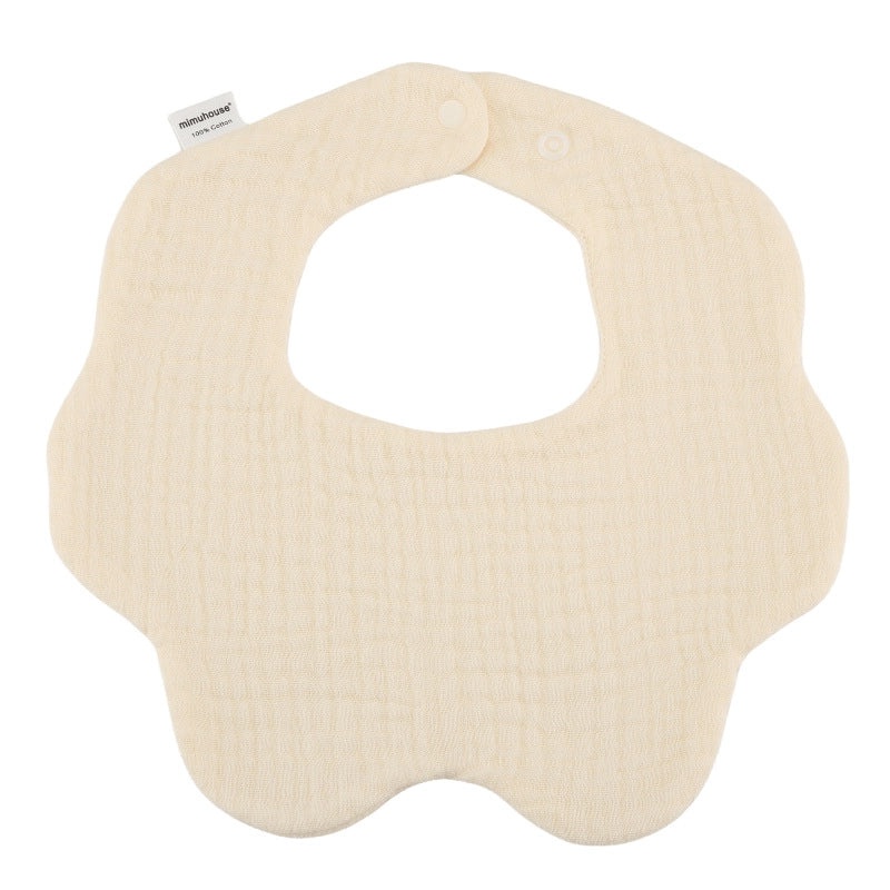 360 Degree Petal Shape Baby Bib Soft Cotton Newborn Saliva Towel Adjustable Infant Drool Bib|Baby Accessories
