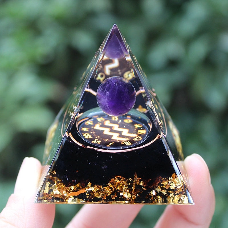 Minimalist Resin Crystal Pyramid Ornament|Home Decor Accessories