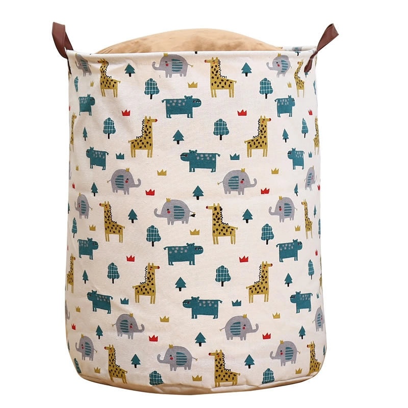 Large Waterproof Laundry Basket with Colorful Print|Home Storage & Organization