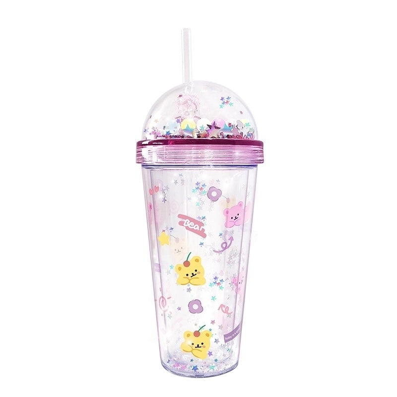 Cartoon Style Plastic Water Bottle for Everyday Use | Drinkware & Bottles