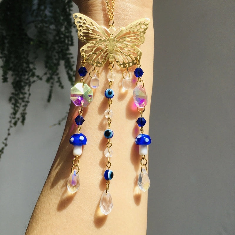 Elegant Butterfly Natural Crystal Necklace Pendant | Jewelry & Accessories