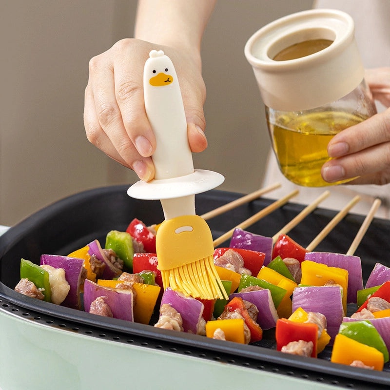 Silicone Oil Brush with Integrated Bottle for Kitchen Baking Barbecue High Temperature Resistant Food Grade|Kitchen Tools & Gadgets
