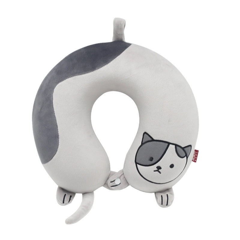 Cartoon Memory Foam U-Shaped Neck Pillow for Travel, Office, and Home | Travel Accessories