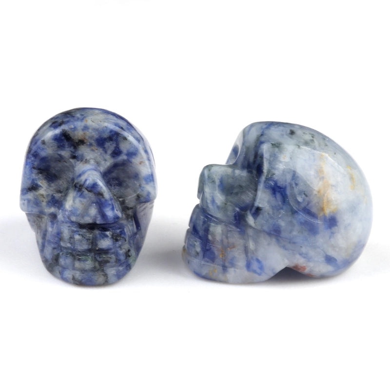 Halloween Vintage Skull Natural Crystal Agate Ornament | Home Decor & Seasonal Accessories