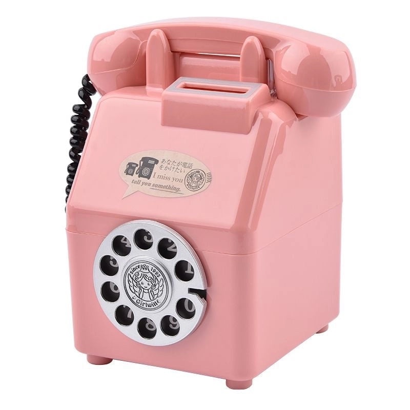 Retro Piggy Bank Telephone Toy Plastic Vintage Style|Toys & Games