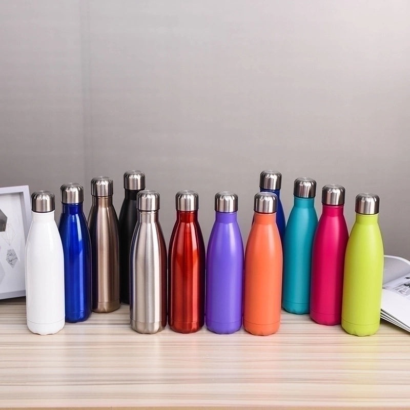 Stainless Steel Water Bottle Single Piece Casual Solid Color | Drinkware & Hydration