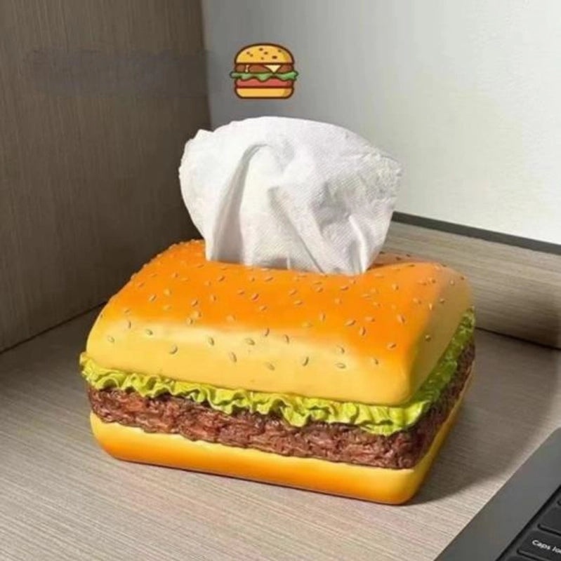 Adorable Hamburger Shaped Vinyl Tissue Holder|Home Decor