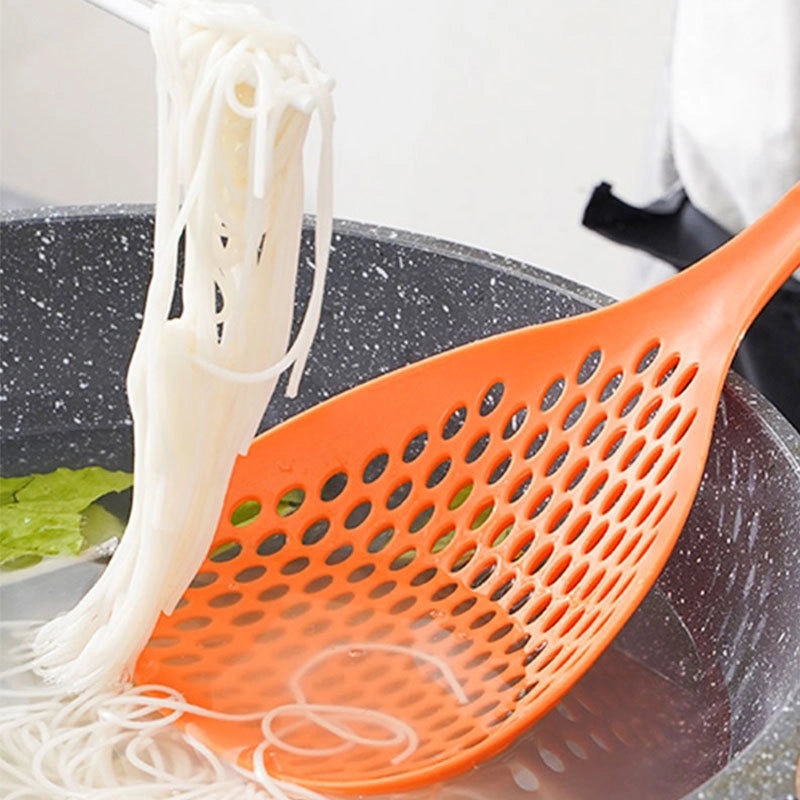 Thickened Large Noodle Dumpling Wonton Spoon Strainer with Long Handle for Kitchen Drain Colander|Kitchen Utensils