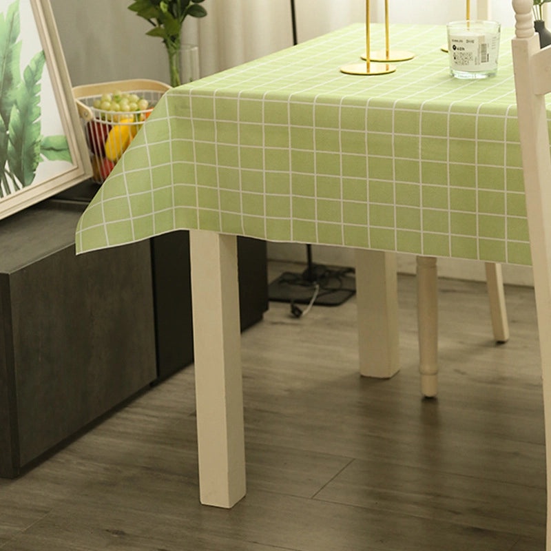 Modern Nordic PVC Tablecloth, Waterproof Oil-proof, Anti-scalding, Disposable Plaid Design|Home & Kitchen Textiles