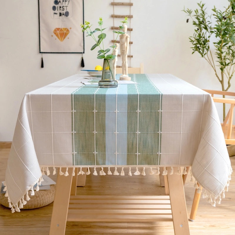 Simple Embroidered Tablecloth for Dining and Coffee Tables|Home Decor Table Linens