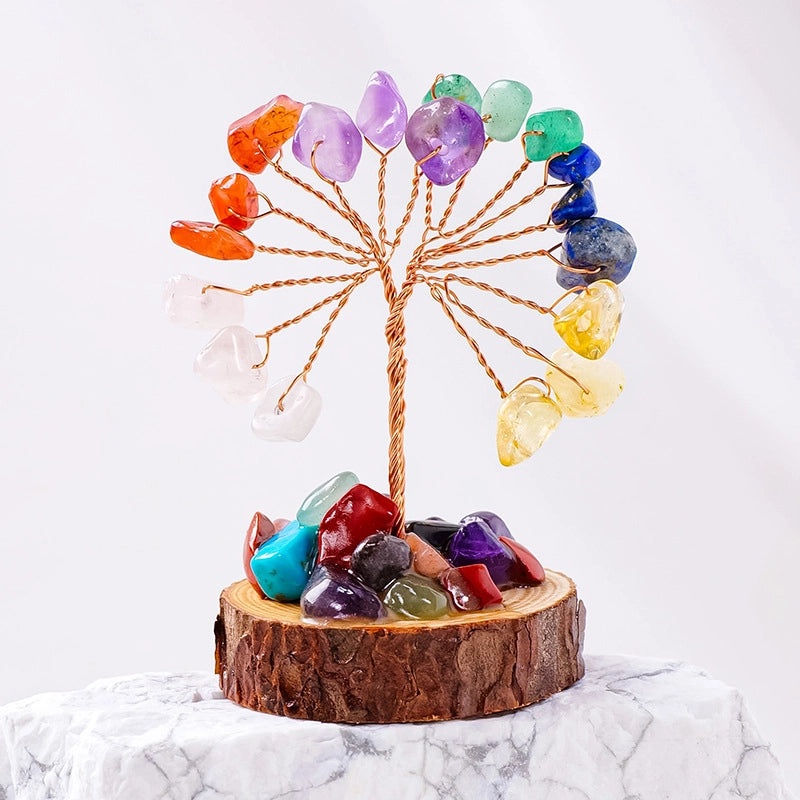 Minimalist Life Tree Crystal Ornament | Home Decor