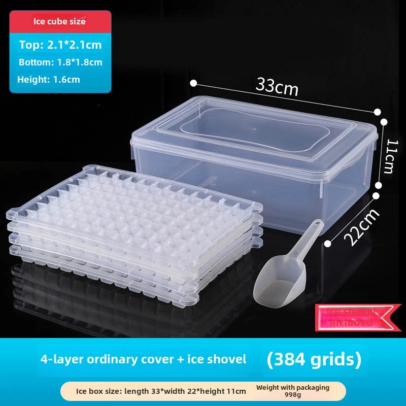 Multi-layer Plastic Ice Cube Tray with Lid | Kitchen & Dining Accessories