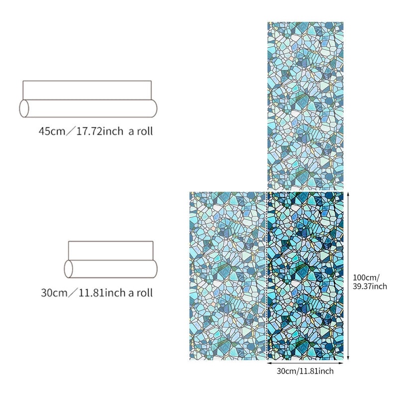 Funlife Floral Shadow Electrostatic Window Film Office Decoration Transparent Opaque Static Cling Sticker SE067|Window Decorations