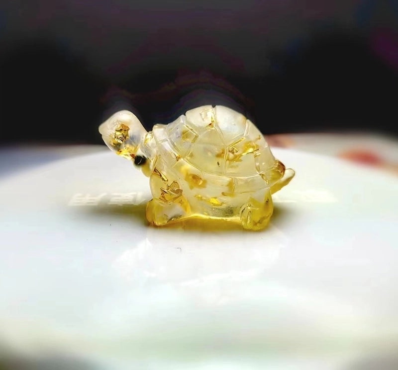 Cute Cartoon Tortoise Resin Figurine | Home Decor & Ornaments