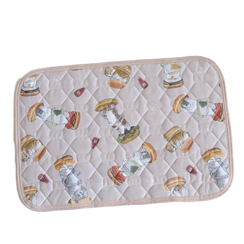 Cool Quilted Summer Pillow Mat with Mofusand Bread Thief Design Ugly Fish Print|Home & Living/Table Linens & Textiles