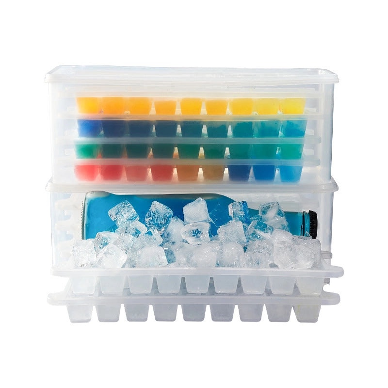 Multi-layer Plastic Ice Cube Tray with Lid | Kitchen & Dining Accessories