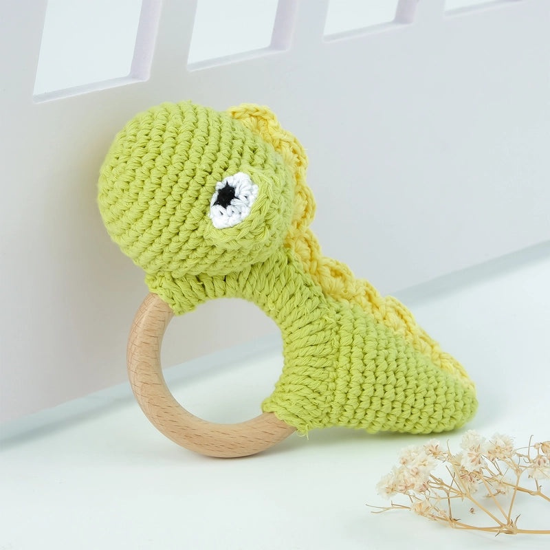 Baby Crochet Animal Rattle Soft Knitted Cartoon Doll Teething Toy for Infant Comfort|Baby Toys & Teethers
