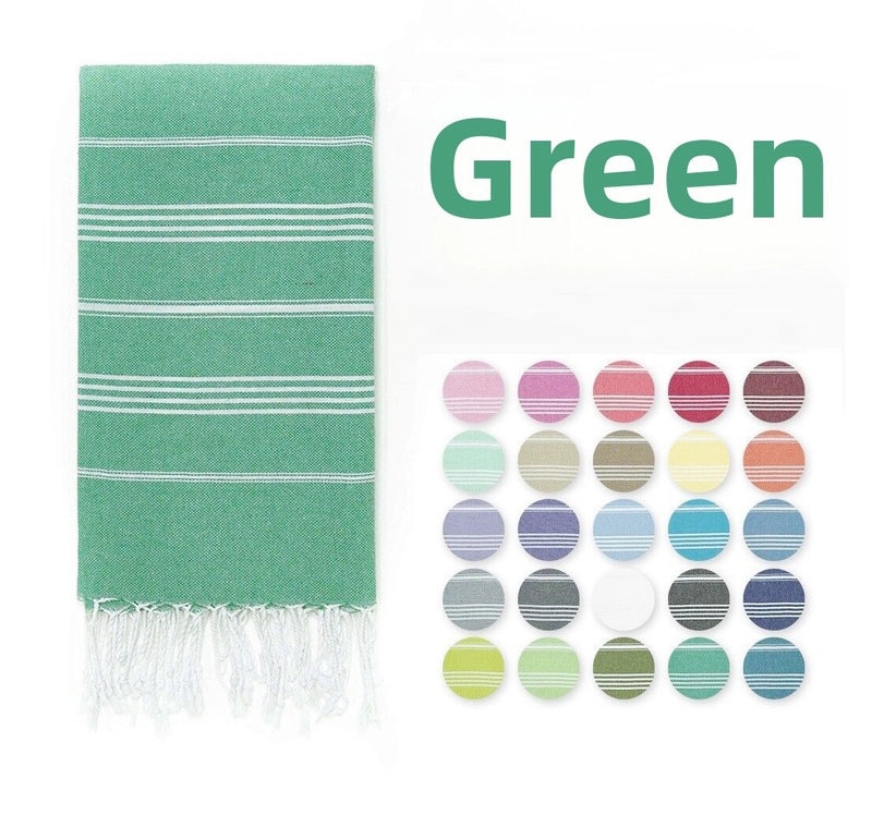 Customizable Turkey Beach Towel with Tassel Ears Striped Quick-Dry Bath Towel Embroidered | Beach Towels & Bath Linens