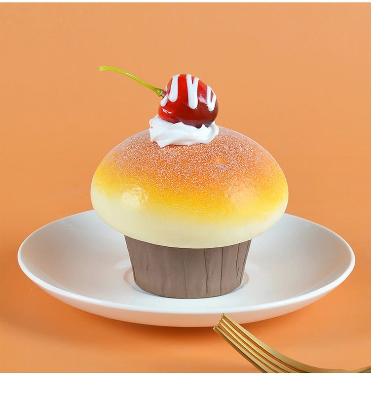 Slow Rebound PU Mushroom & Fruit Cake Fridge Magnet Simulation Decoration|Home Decor & Refrigerator Accessories