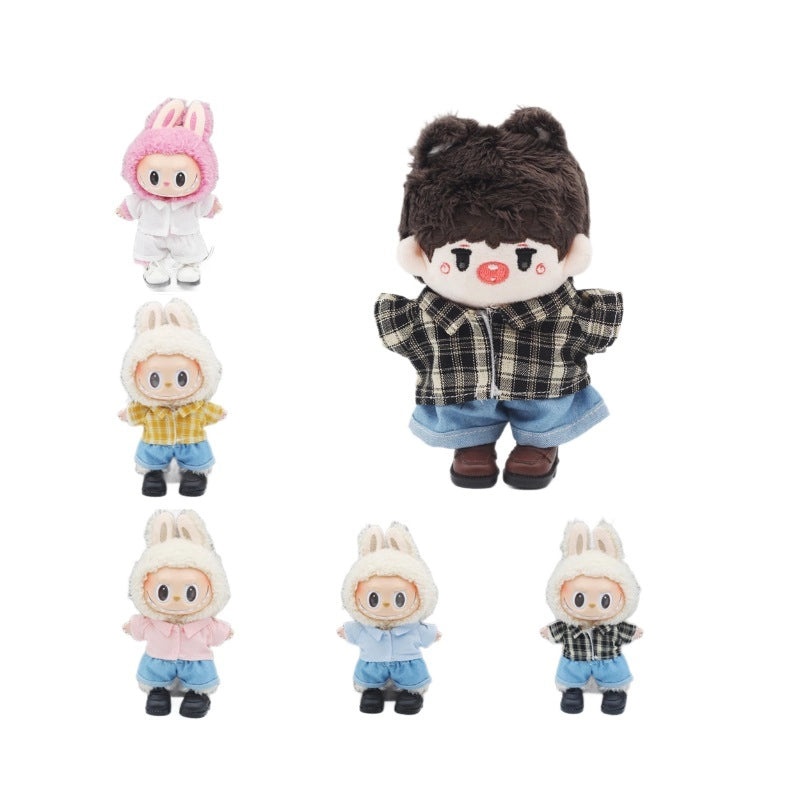 10CM Cotton EXO Doll Shirt and 17CM Doll Base Shirt with Shorts Set|Doll Clothes & Accessories