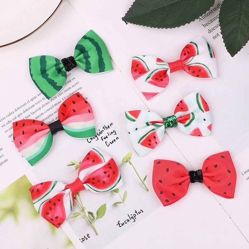 Fruit Pattern Bow Hairpin Watermelon Hair Clip for Kids | Children's Hair Accessories