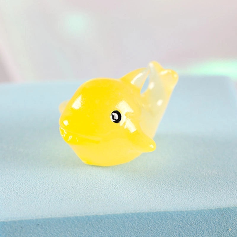 100 Pieces Colorful Dolphin Luminous Doll Resin Pendants for Micro Landscape Jewelry Craft Decorations|Jewelry & Craft Supplies