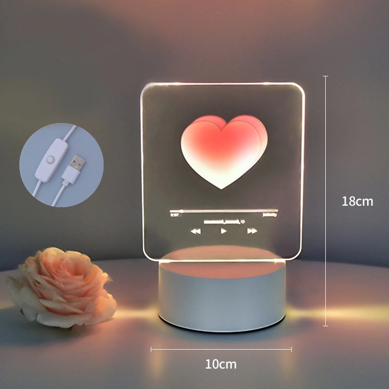 Creative LED Atmosphere Night Light Kids Gift 3D Table Lamp with Custom Logo Lettering|Home Decor & Lighting