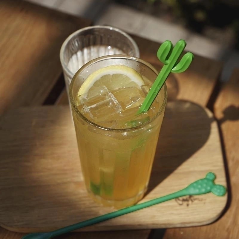 Cactus-Shaped Plastic Drink Stirrer Set for Home and Bar | Drinkware Accessories