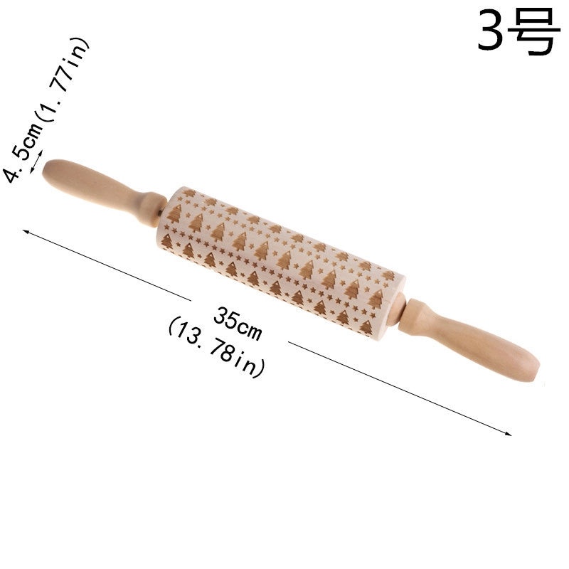 Minimalist Wooden Christmas Tree Pattern Holiday Home Decor Ornament