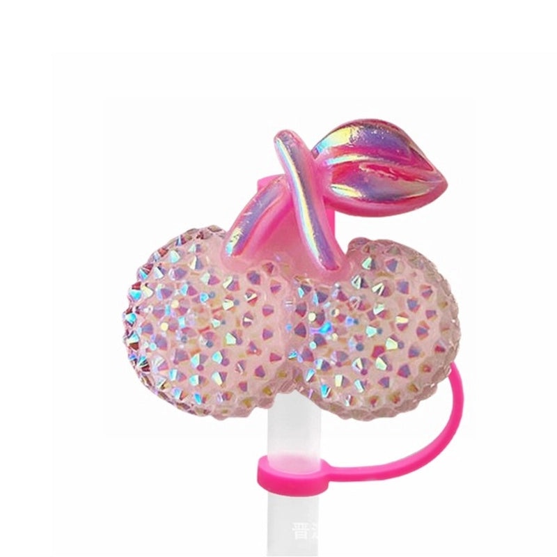 Pastoral Star Fruit Resin Straw Cap, Cute Casual Decorative Silica Gel Cover | Drinkware Accessories