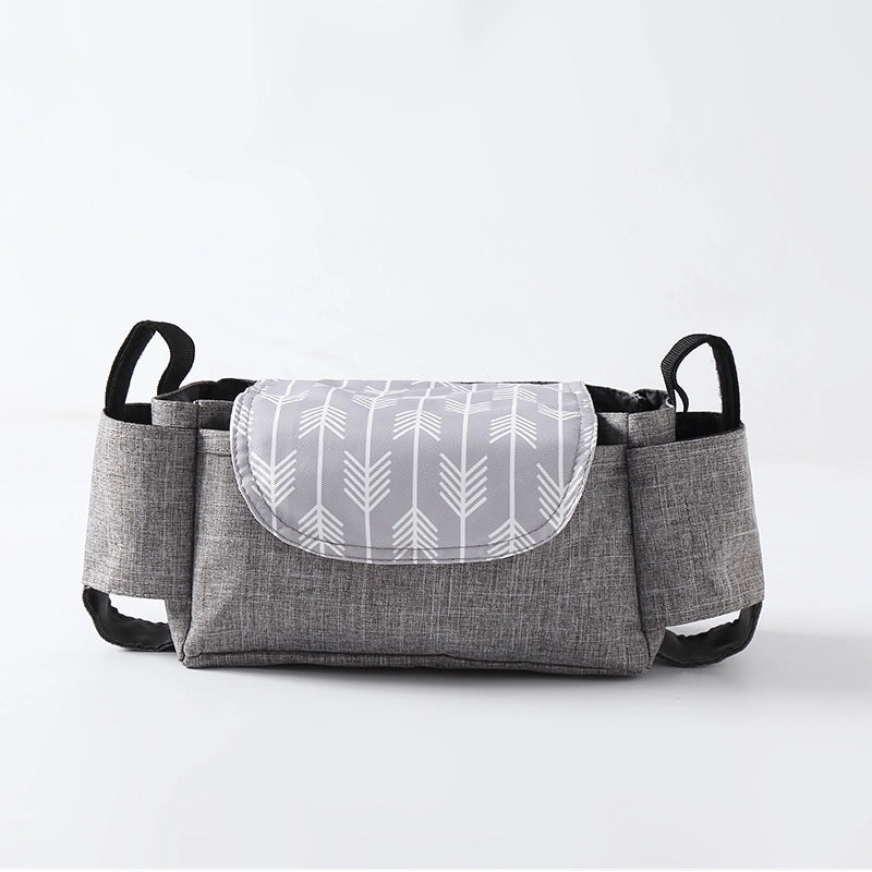 Multi-Function Baby Stroller Storage Bag with Feeder and Water Cup Holders|Baby Stroller Accessories