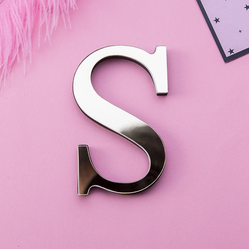 Golden Acrylic Mirror Letters Wall Decal EVA Foam Art Creative Home Decor | Home Decor & Wall Stickers