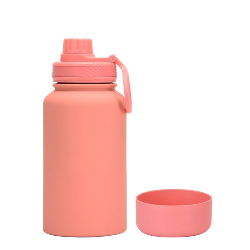 Stylish Solid Color Stainless Steel Water Bottle with Silicone Sleeve 1 Piece|Drinkware & Bottles