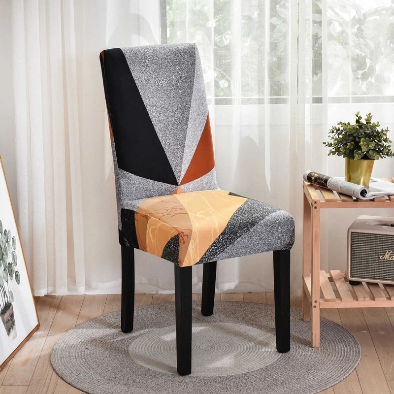 Minimalist Geometric Polyester Chair Cover for Casual Elegant Decor | Home Decor & Furniture Accessories