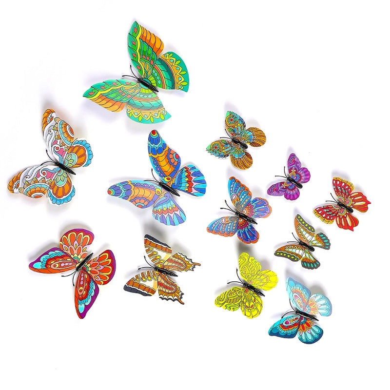 Creative Waterproof Butterfly Wall Stickers Self-adhesive PVC Home Decor Background|Home Decor & Wall Stickers