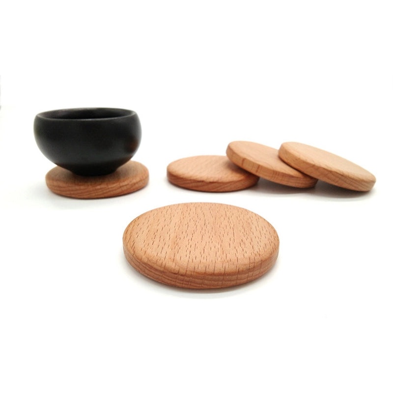 Engraved Wooden Tea Coaster Set Japanese Style Heat Insulation Mat Durable Cup Holder | Home & Kitchen > Drinkware Accessories