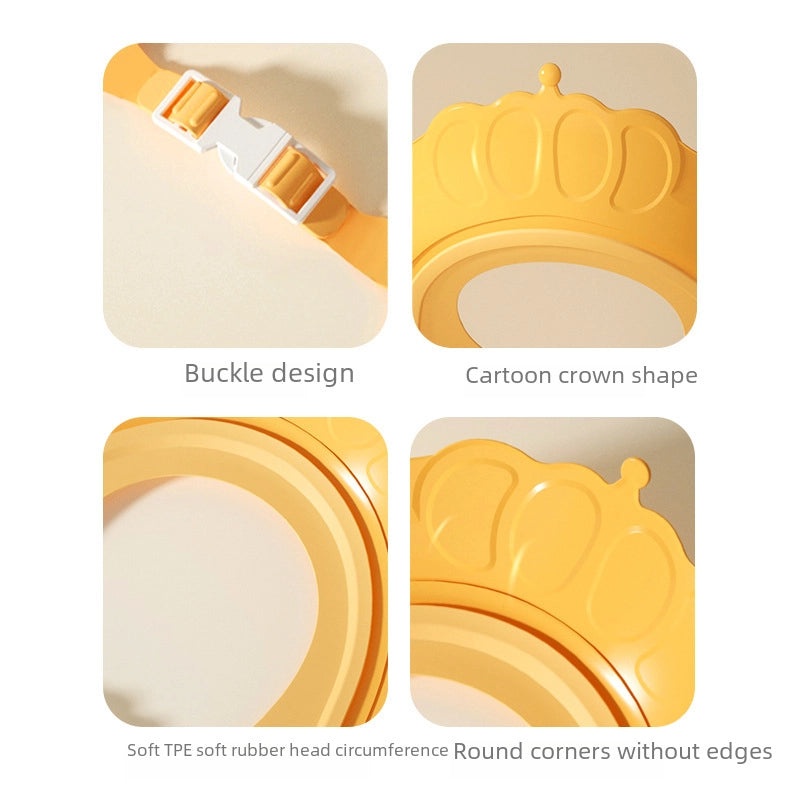 Kids Silicone Shampoo Cap Waterproof Baby Shower Hat with Cartoon Design Ear and Eye Protection|Baby Bath Accessories