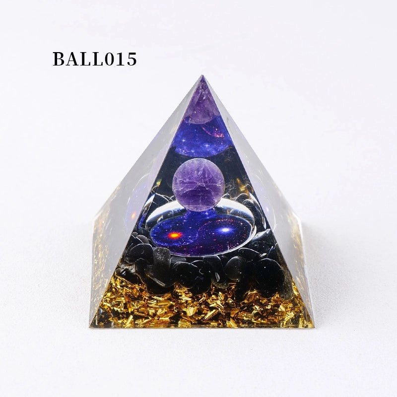 Minimalist Natural Crystal Pyramid Ornament Small Conical Decorative Crystal Piece|Home Decor Accessories