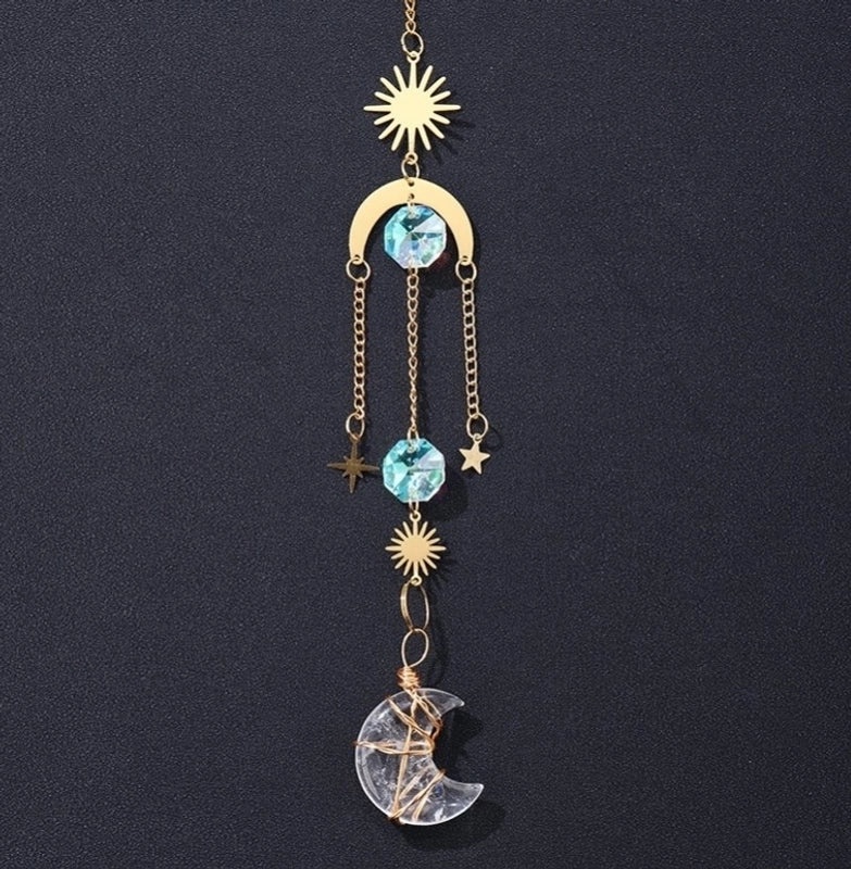Elegant Moon Crystal Necklace Pendant | Jewelry & Accessories
