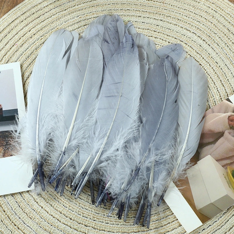 Elegant Solid Color Goose Feather Decoration|Home Decor Accessories