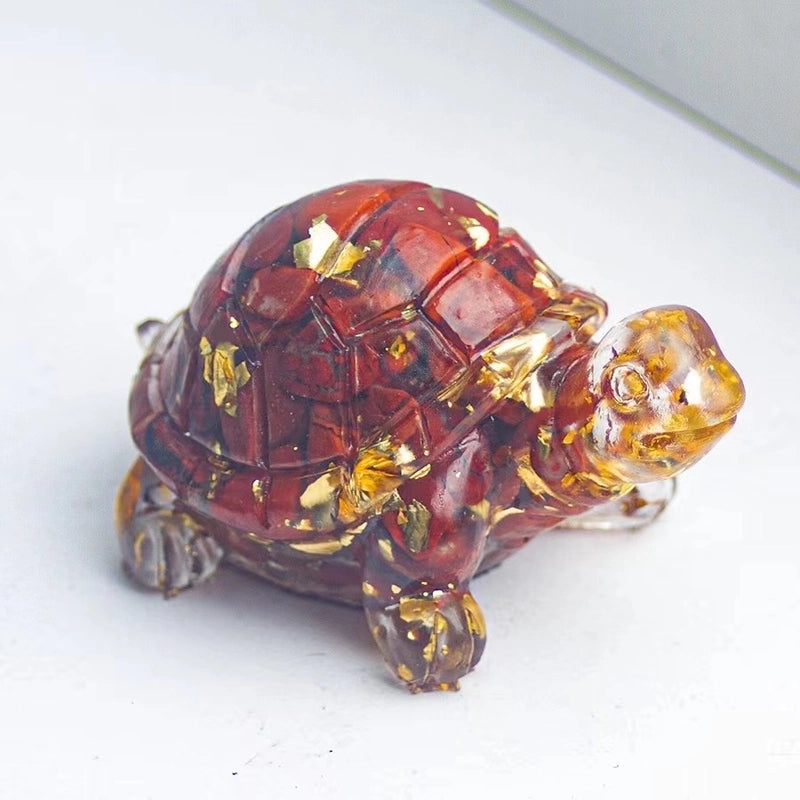 Cute Cartoon Tortoise Resin Figurine | Home Decor & Ornaments