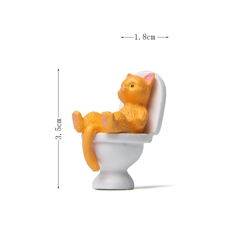 Cute Cartoon Cat Plastic Decoration 1 Piece | Home Decor & Accessories