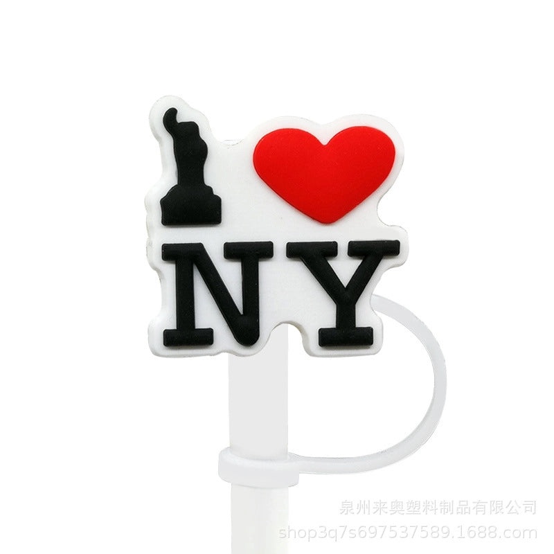 Cartoon Silicone Straw Caps for 8-10mm Straws | Personalized Drink Accessories